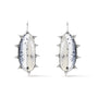 Dendritic Opal Starburst Earrings In Sterling silver on white background - Camille Jewelry