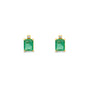 Emma - Diamond Accent Emerald Stud Earrings - Camille Jewelry