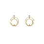 Gold Filled Small Double Post Hoop Earrings on white background - Camille Jewelry