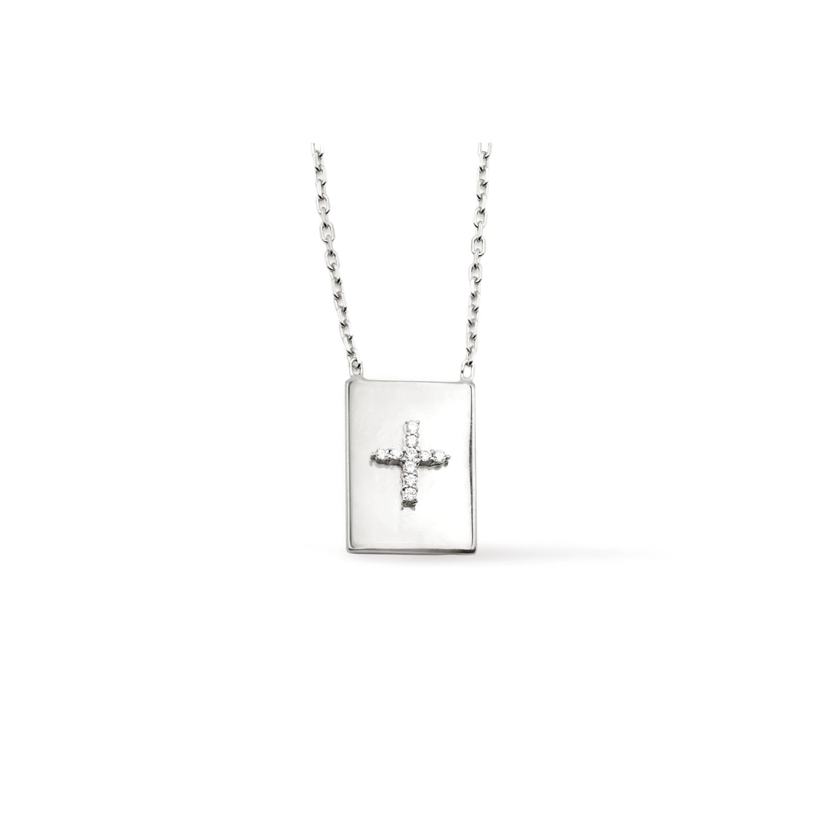 Pave Cross Scapular Necklace - Camille Jewelry