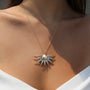 Phoenix Gold Wing Necklace on model - Camille Jewelry